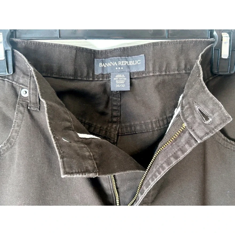 Banana‎ Republic Men Brown Straight Leg Casual Chinos Pants 36x32